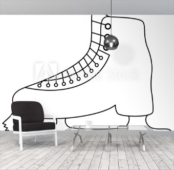 Picture of Ice skate icon Outline vector illustration